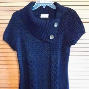 Pink Rose cable knit sweater dress